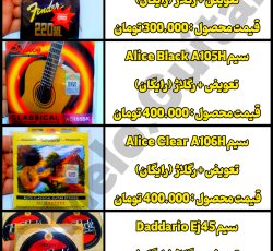 فروش لوازم جانبی و سیم آلات گیتار کلاسیک با کمترین قیمت  در تالش هشتپر