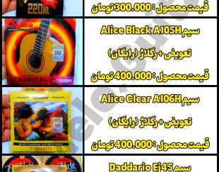 فروش لوازم جانبی و سیم آلات گیتار کلاسیک با کمترین قیمت  در تالش هشتپر