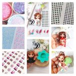 چشم رزینی عروسک، اکلیل و پولک، مولد و قالب و مولد، تزئینات عروسک