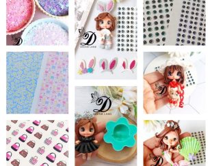 چشم رزینی عروسک، اکلیل و پولک، مولد و قالب و مولد، تزئینات عروسک