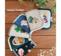 کیف کارت بانکی دست دوز ژاپنی دوزی